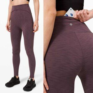 Lululemon Power Within Super High-Rise Pant 28" In Heathered Black Currant 2